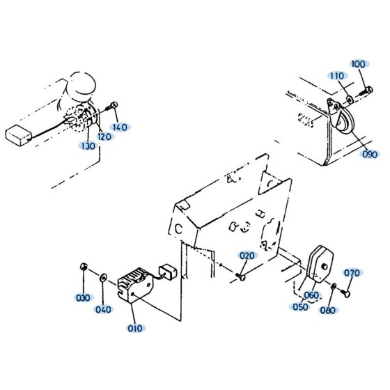 Horn Assembly for Kubota KH35