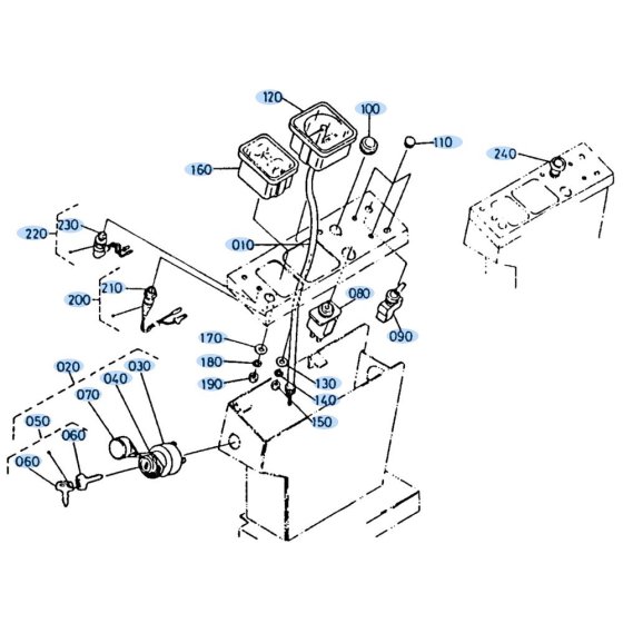 Instrument Panel for Kubota KH35