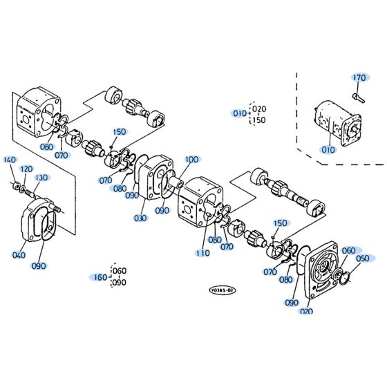 Gear Pump Assembly for Kubota KH35
