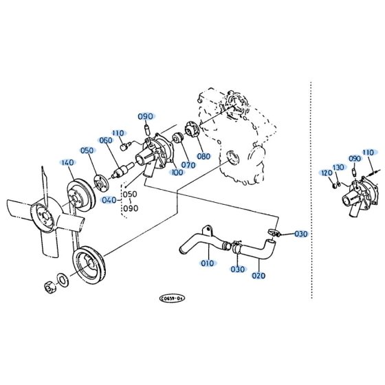 Water Pump Assembly for Kubota