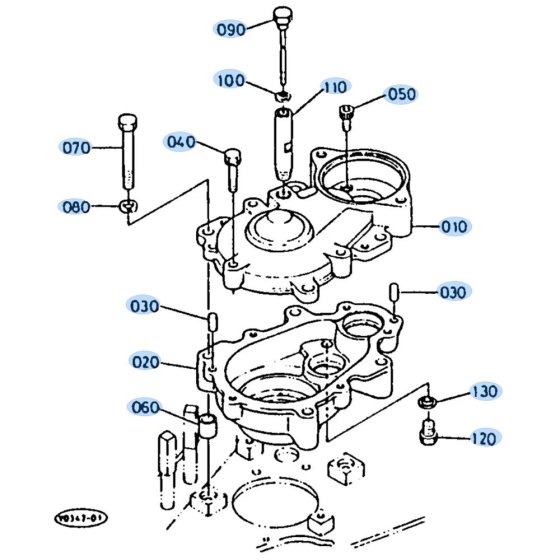 Swivel Gear Case for Kubota KH35