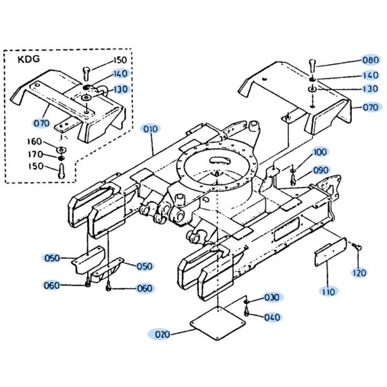 Track Frame Assembly for Kubota KH35