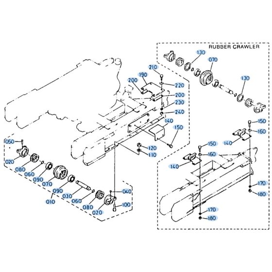 Track Roller Assembly for Kubota KH35