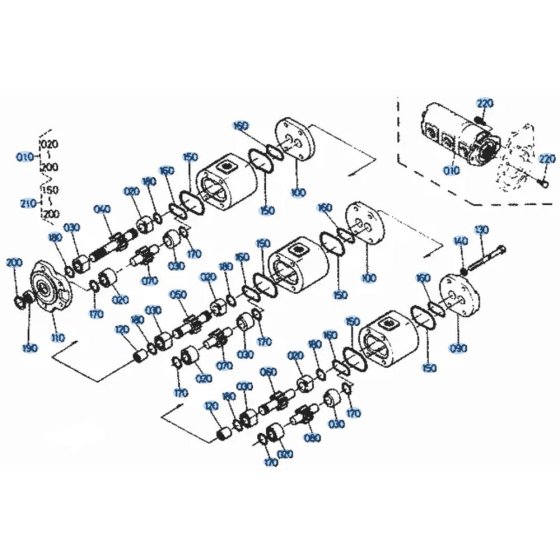 Gear Pump for Kubota KH51