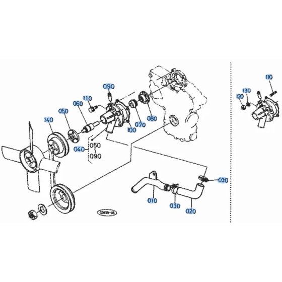 Water Pump for Kubota KH51