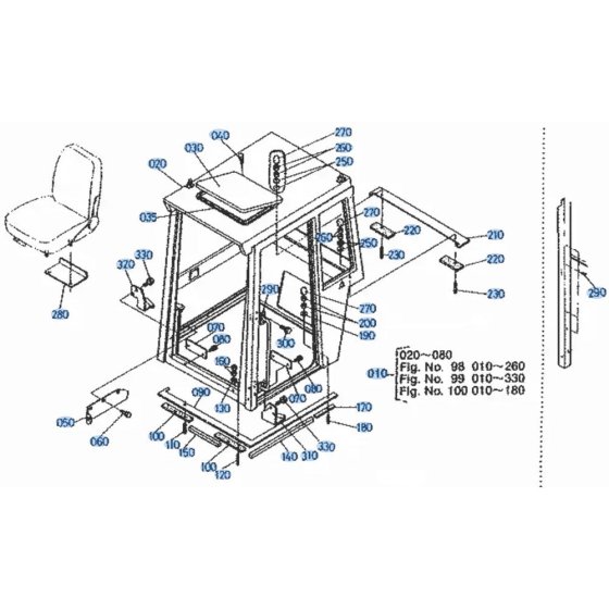 Cabin Assembly for Kubota KH51