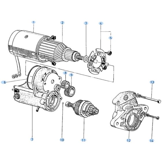 Starter Assembly for Kubota KH60