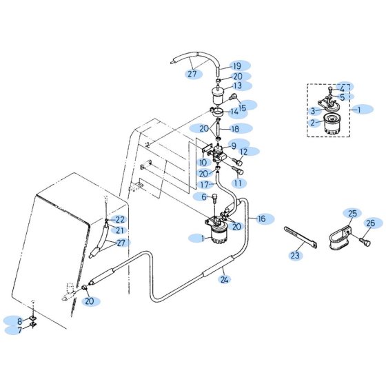 Fuel System for Kubota KH60