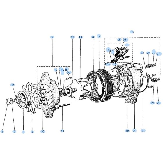 Dynamo Assembly for Kubota KH60