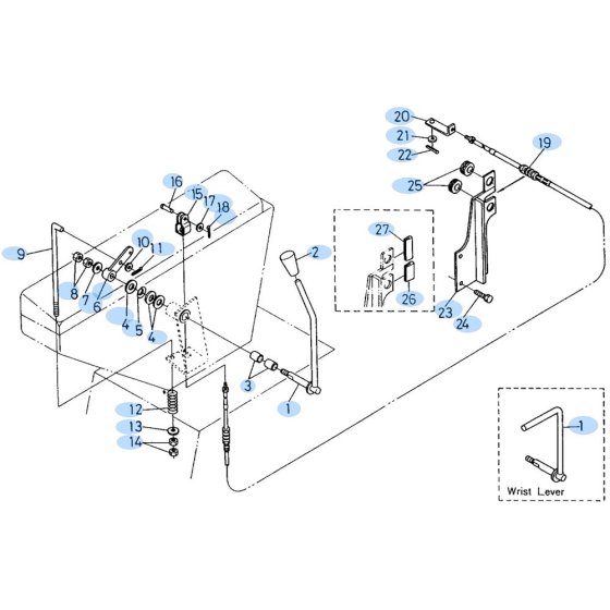 Accelerator Lever for Kubota KH60