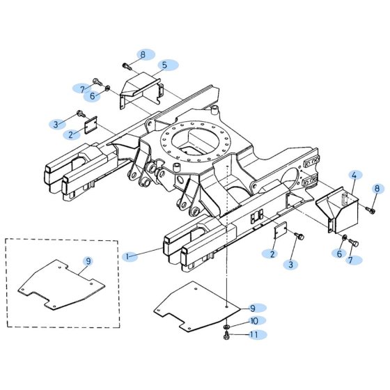 Track Frame for Kubota KH60