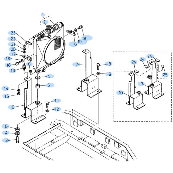 Radiator Assembly for Kubota KH60