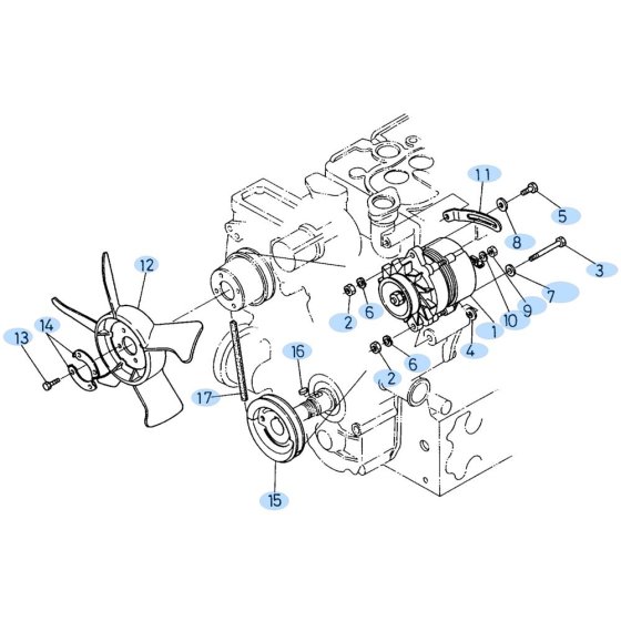 Fan Assembly for Kubota KH60