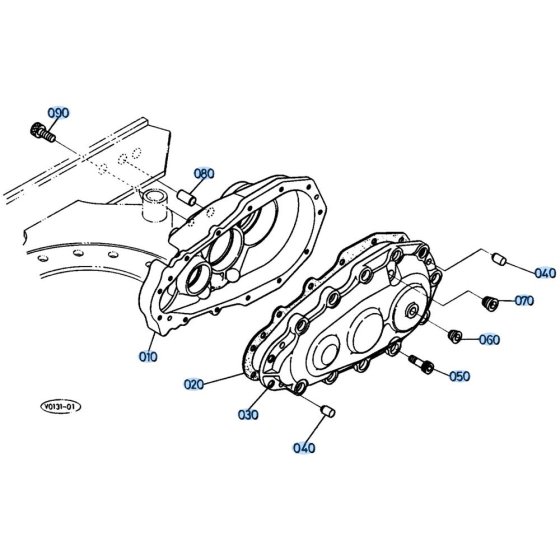 Drive Gear Case Assembly for Kubota KH61 Mini Excavator