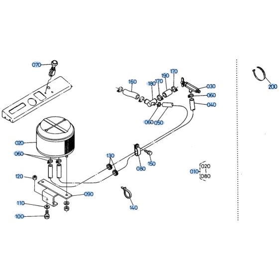 Heater Assembly for Kubota KH66 Mini Excavator