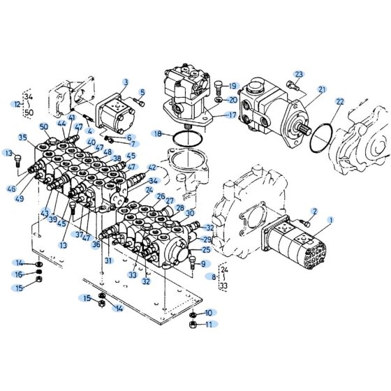 Pump Assembly for Kubota KH90 Mini Excavator