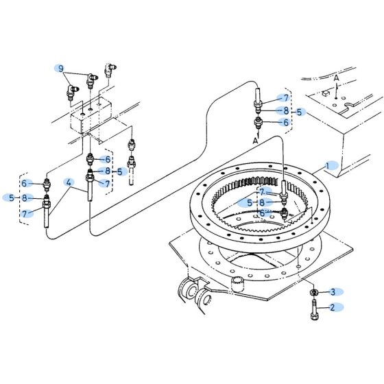 Swing Bearing Assembly for Kubota KH90 Mini Excavator