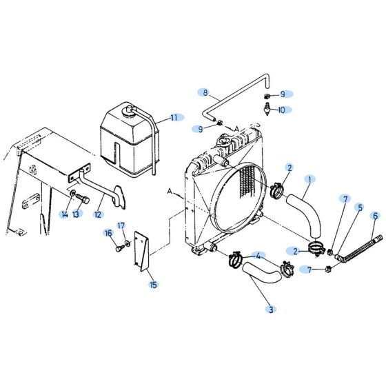 Water Pipe Assembly for Kubota KH90 Mini Excavator
