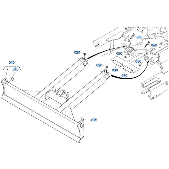 Blade Assembly for Kubota KX030-4 Mini Excavator