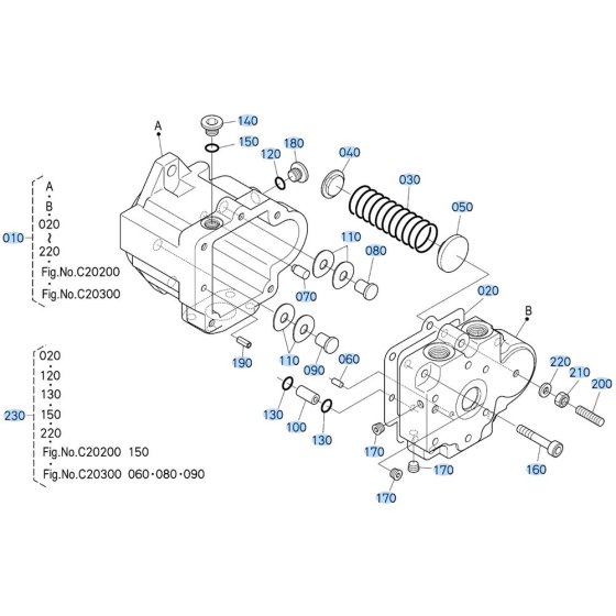 Piston Pump Assembly for Kubota KX030-4 Mini Excavator