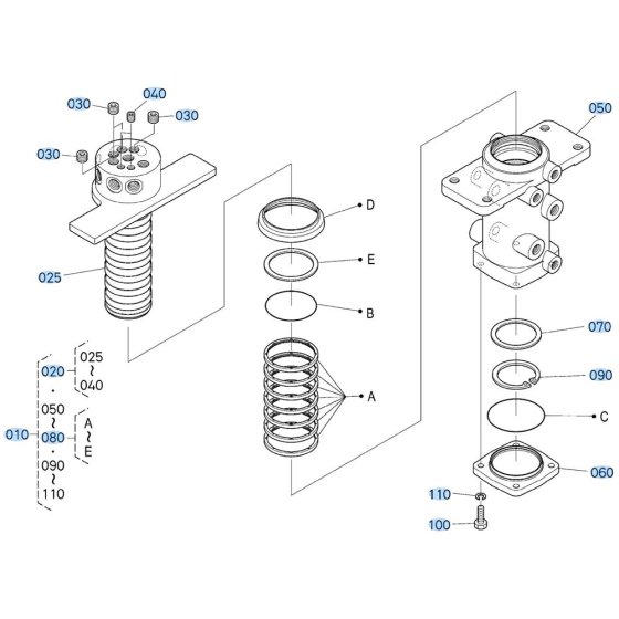 Rotary Joint Assembly for Kubota KX030-4 Mini Excavator