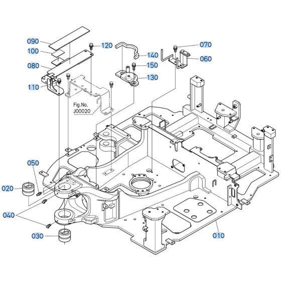 Swivel Frame Assembly for Kubota KX040-5 Mini Excavator