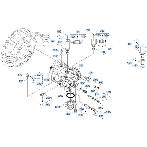 Pump Assembly for Kubota KX080-4s Mini Excavator