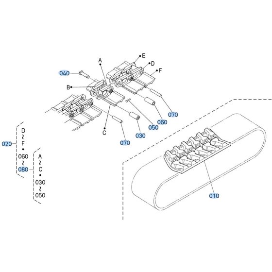 Crawler Assembly for Kubota KX121-3 Mini Excavator