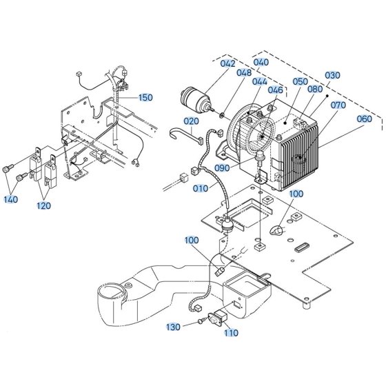 Blower Assembly for Kubota KX161-3s Mini Excavator