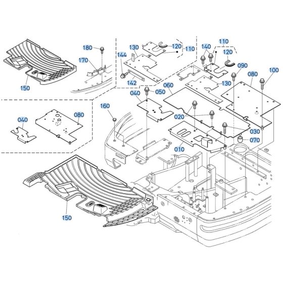 Step Assembly for Kubota KX161-3s Mini Excavator