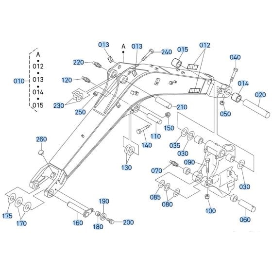 Boom Assembly for Kubota KX91-3s Mini Excavator