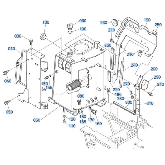 Oil Tank Assembly for Kubota KX91-3s Mini Excavator