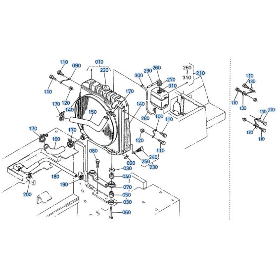 Radiator Assembly for Kubota R310 Loader