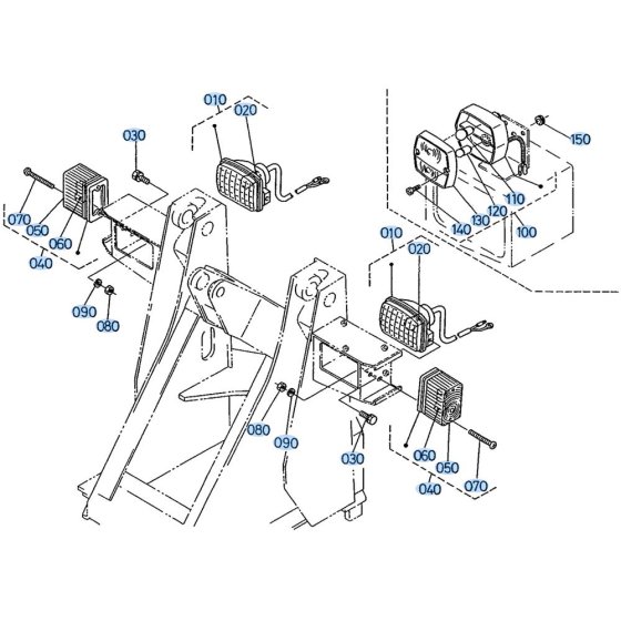 Light Assembly for Kubota R310 Loader
