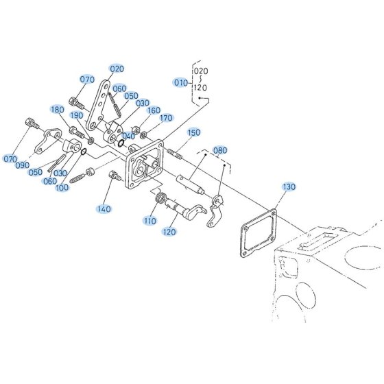 Speed Control Plate Assembly for Kubota R310 Loader