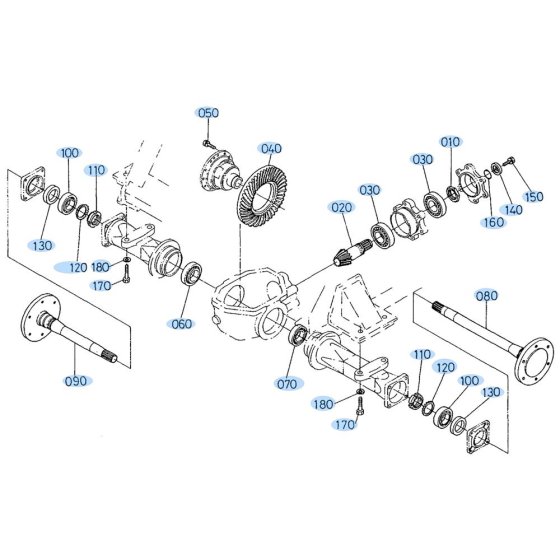 Front Axle Assembly for Kubota R310 Loader