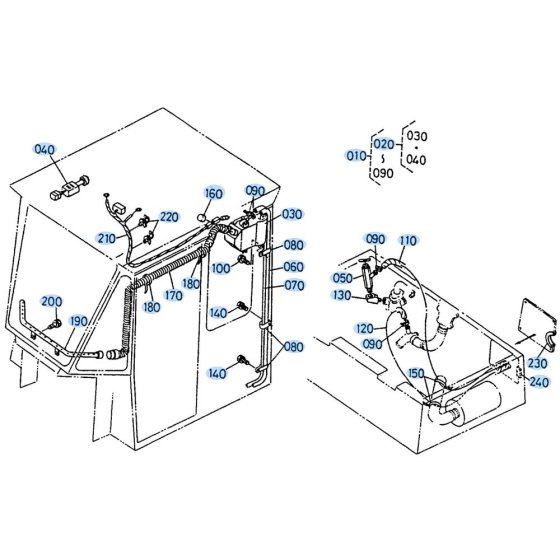 Heater Assembly for Kubota R310 Loader