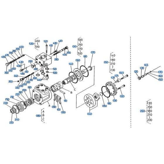 Steering Assembly for Kubota R310 Loader