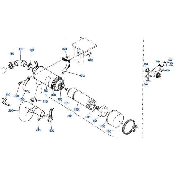Air Cleaner Assembly for Kubota R400 Loader