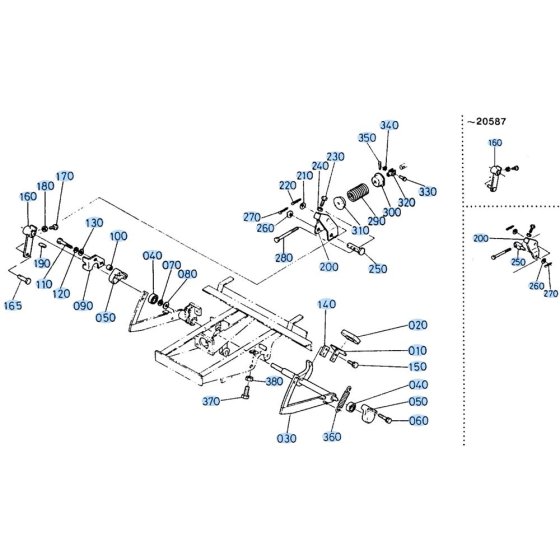 Inching Pedal Assembly for Kubota R400 Loader