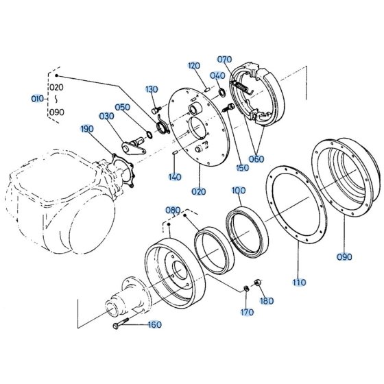Parking Brake Assembly for Kubota R400 Loader