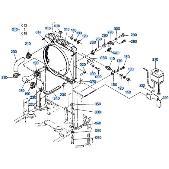 Radiator Assembly for Kubota R400 Loader