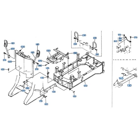 Rear Frame Assembly for Kubota R400 Loader