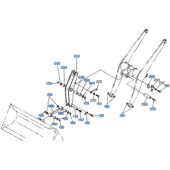 Tilt Arm Assembly for Kubota R400 Loader
