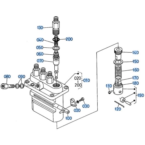 Injection Pump Assembly for Kubota R400 Loader