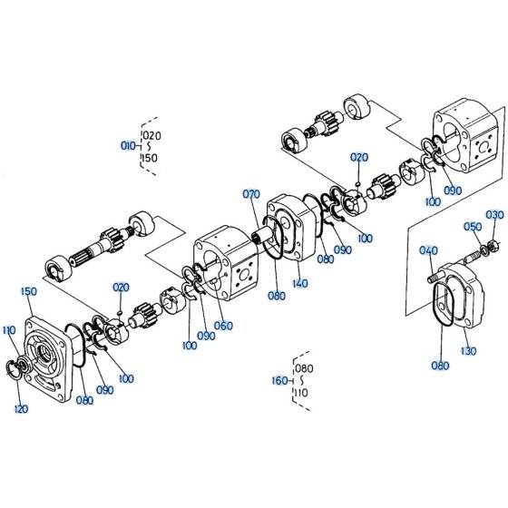 Hydraulic Pump Assembly for Kubota R400 Loader