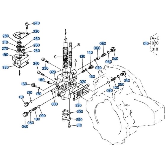 Clutch Valve Assembly for Kubota R400 Loader