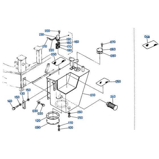 Oil Tank Assembly for Kubota R400 Loader