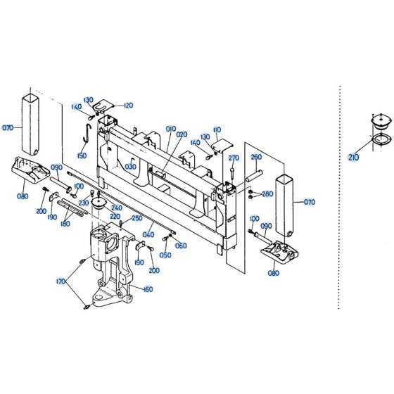 Slide Frame Assembly for Kubota R400 Loader