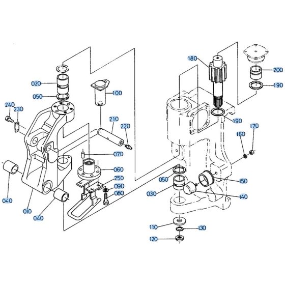 Swing Bracket Assembly for Kubota R400 Loader
